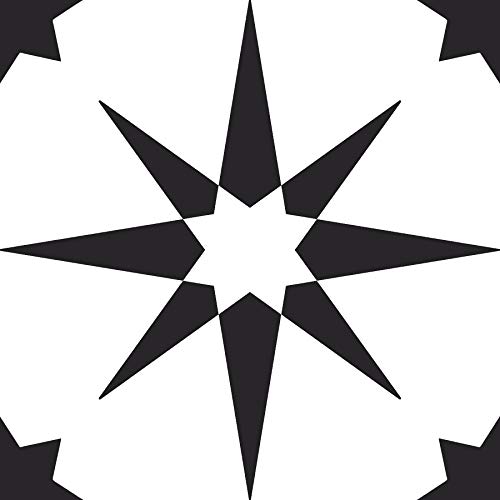 FloorPops FP2948 Altair Peel & Stick Floor Tiles, Black