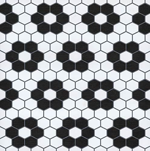 FloorPops Black Biscotto Peel & Stick Floor Tiles, FP3931